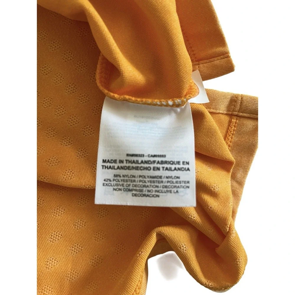 Nike Dri-Fit Women's Sleeveless Golf Polo Shirt Large Orange Stretch Active